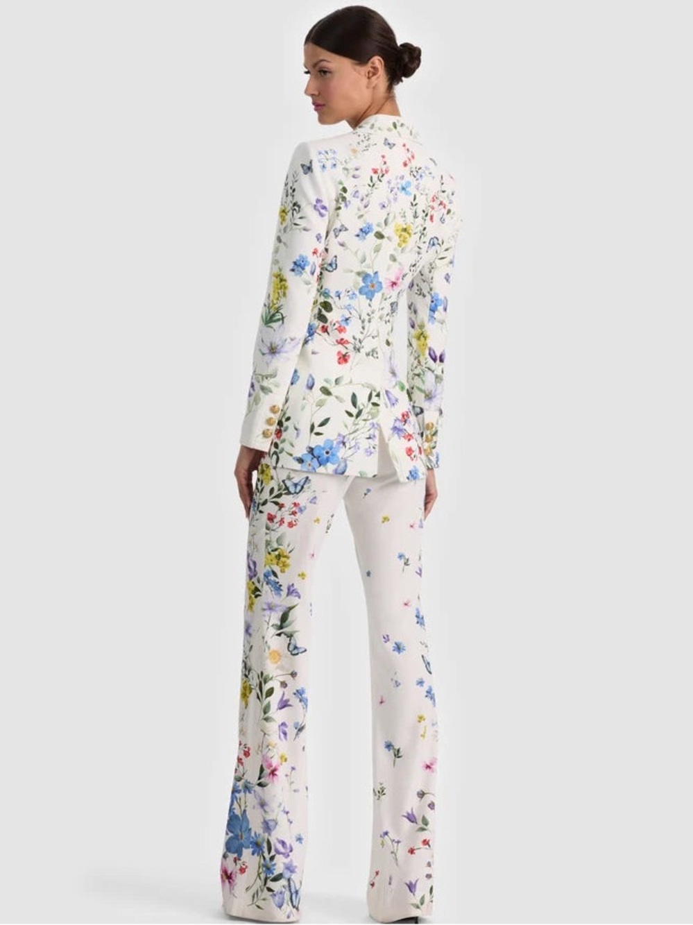 Alice + Olivia Andrew Pant- Twisting Vines off white - Picture 2 of 4